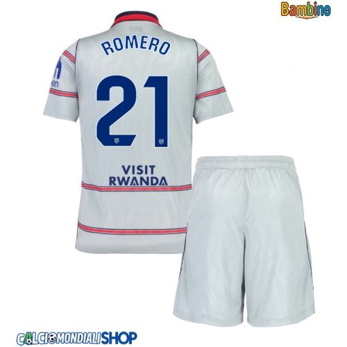Maglie da calcio Atletico Madrid Cristian Romero #21 Terza Maglia Bambino 2026-27 Manica Corta + Pantaloni corti)